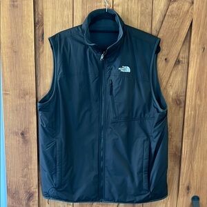 The North Face Black Zip-Up Vest with Stand-Up Collar